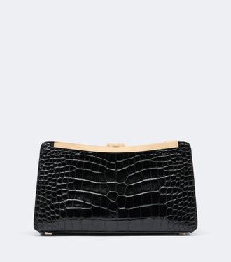 SIMKHAI Solange croc-effect leather clutch