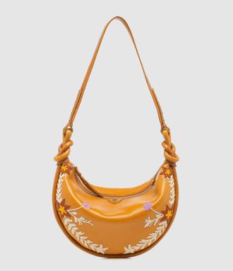 CLARIS VIROT Sac Chris Nappa Brod&eacute;e Miel