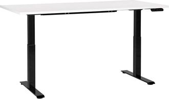 Beliani Electric Adjustable Standing Desk DESTINES White/ Black 160 cm 72 cm