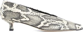 Aeyde Clara Snake Print Calf Leather Creamy