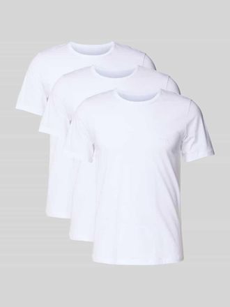 HUGO BOSS Regular Fit T-Shirt aus reiner Baumwolle Modell CLASSIC im 3er-Pack in Weiss, Gr&ouml;&szlig;e XXL