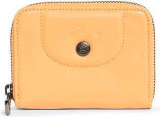 Longchamp Zip-Around Leather Card Case Wallet in Melon at Nordstrom Rack