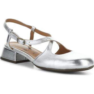 FLY London Cark Ankle Strap Pump in 003 Silver at Nordstrom, Size 10-10.5Us
