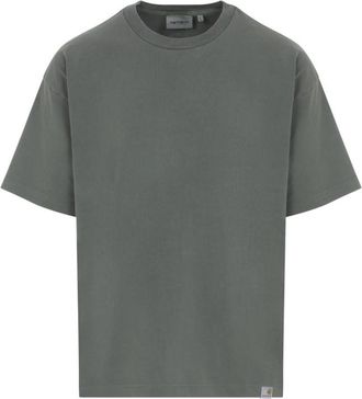Carhartt Work in Progress Green Crewneck Logo T-Shirt