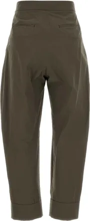 Pantaloni Torino Pleated Cotton Trousers - Green