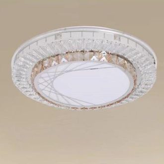 Trade Shop Trade Shop - Copy Of Plafoniera Da Soffitto 65w &Oslash;50cm Led Design A Strati Cristalli Fiori Luce Fredda 08220