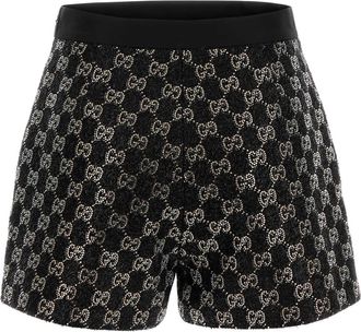 Gucci Womens Black Tweed Shorts Blackblackblack Viscose Mix