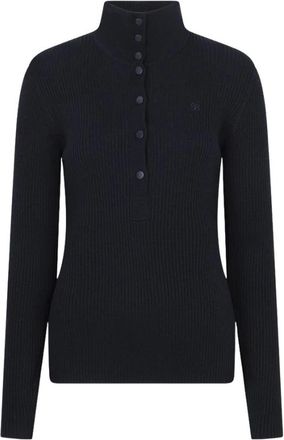 Dante6 Lisai Rib-Knitted Polo Sweater - Dames - Truien - Zwart - Maat: XS Wol