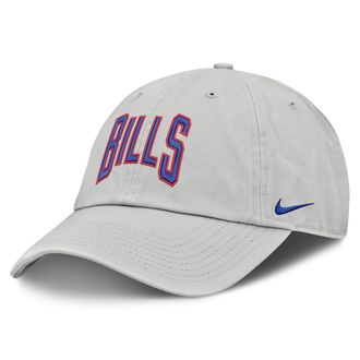 Nike Buffalo Bills Primetime Club Arched Nike Mens NFL Adjustable Hat in Grey | NF020BB81-BYX