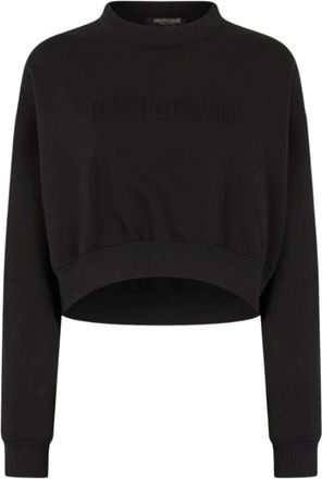 Roberto Cavalli Felpa corta con logo - - Sweatshirts & Hoodies - Donna - Nero - M