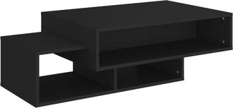 vidaXL Mesa de centro madera ingeniería negra 105x55x32 cm Vidaxl