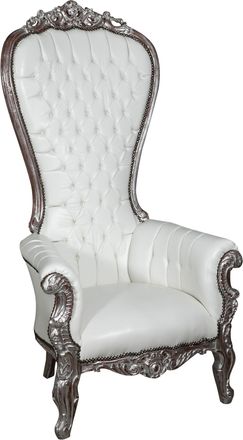 Biscottini International Biscottini - Silla Trono, Estilo Franc&eacute;s Luis Xvi, De Madera Maciza De Haya
