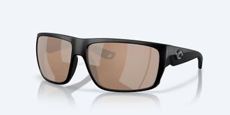 Costa Unisex Fly Line Polarized Sunglasses In Matte Black Copper Silver Mirror
