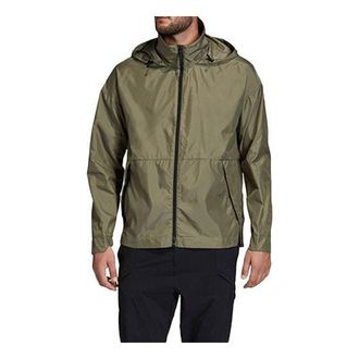 adidas hooded Sports Windproof Jacket Green FI0639