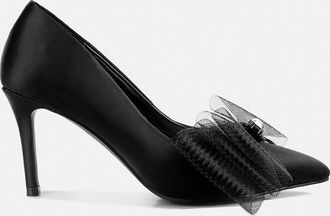 London Rag odette diamante embellished bow stiletto pumps