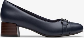 Clarks Iridessa Erin Marineblauwe Leren Schoenen