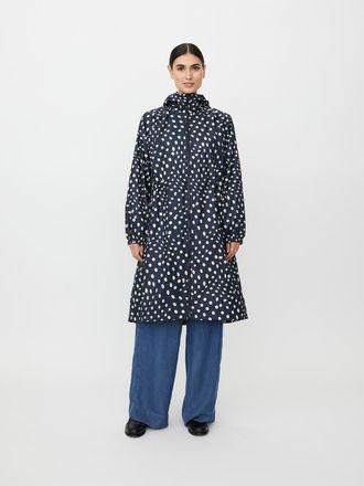 Masai MaTrina Polka Dot Raincoat in Navy Blazer at Nordstrom, Size X-Large