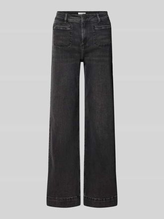 Christian Berg Flared Fit Jeans aus Baumwoll-Mix mit Paspeltaschen in Black, Gr&ouml;&szlig;e 46/30