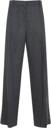 Khaite Grey Straight-Leg Trousers