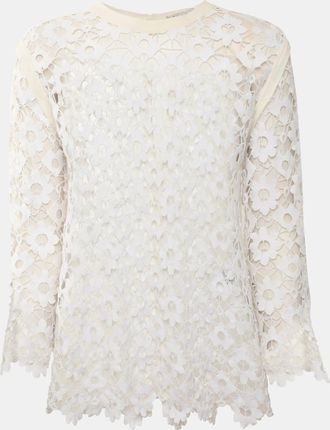Sandro White Lace Top