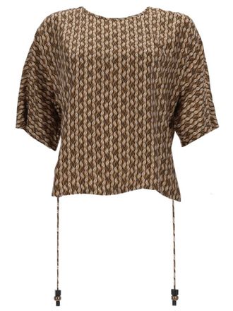 Max Mara Brown Boat Neck Top