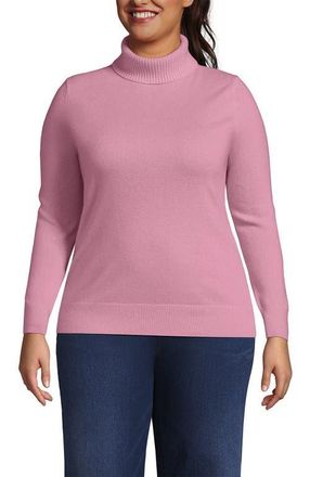 Lands End Cashmere Turtleneck Sweater in Seaside Pink at Nordstrom, Size 1 X