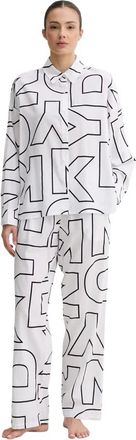 DKNY Dkny, Nachtkleding, Dames, Wit, XS, Katoen, Pyjamaset van twee delen