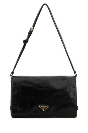 Prada Black leather medium shoulder bag