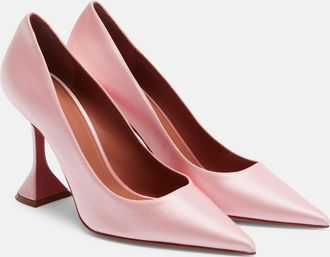 Amina Muaddi Ami satin pumps