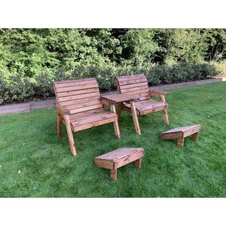 Charles Taylor Trading Charles Taylor - Grand Twin Straight Chair with Footstools - W240 x D90 x H98 - Fully Assembled