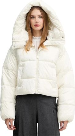Pinko Infuso Puffer Jacket - Dames - Winterjassen - Beige - L - Leer - Jassen