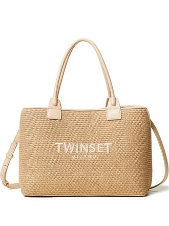 Twin-Set Geweven shopper - Beige