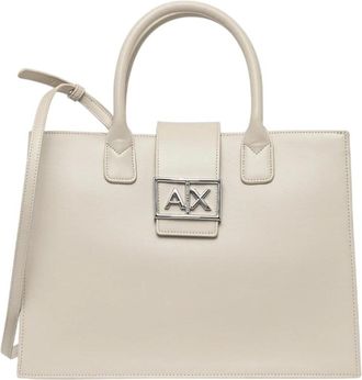 A|X Armani Exchange Handbags, female, Beige, Size: ONE SIZE Shopping Bag