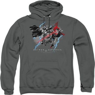 Gildan Batman V Superman Lightning V Heat Vision Adult Pull Over Hoodie / Hooded Sweatshirt