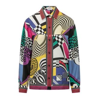Versace Overhemden, Dames, Veelkleurig, S, Formele Shirt Teatro
