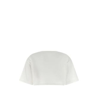 Valentino Logo-Print Cropped T-Shirt - White
