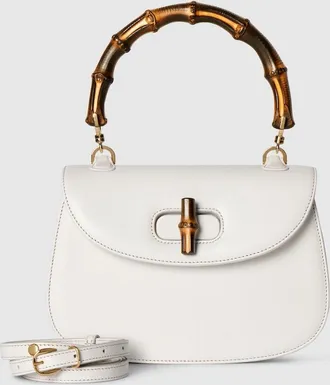 Gucci Bamboo 1947 Small Bag, White, Leather