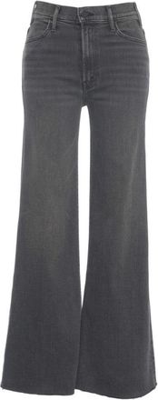 Mother High-Waist Flared Jeans With Frayed Hem