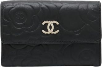 Chanel Pre-owned Card Case - Dames - Vintage Accessoires - Zwart - ONE Size - Leer - Vintage