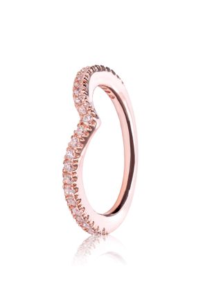 Pandora Shimmering Wish Clear CZ Wishbone PANDORA Rose ring with clear CZ