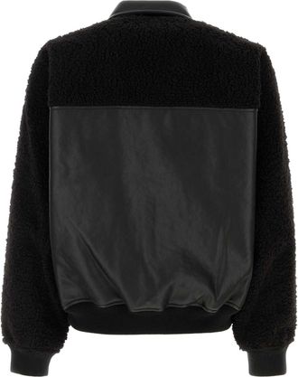 Random Identities Mens Faux Jacket Black Polyurethane