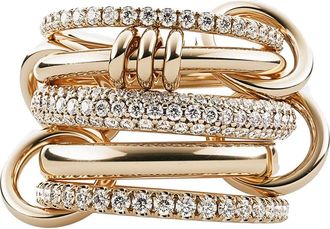 Spinelli Kilcollin Pav&eacute; Diamond Linked Ring in 18K Gold/micro Pave Dia at Nordstrom, Size 7.5