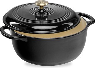 Best Choice Products 7.5 Quart Enamel Cast-Iron Dutch Oven, Heavy-Duty Cookware w/ Dual Handles, Lid