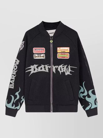 Barrow nylon mesh bomber jacket graphic patches