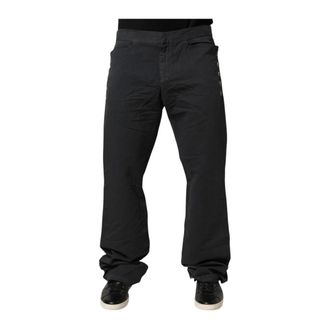 Just Cavalli Wide Trousers, male, Black, Size: 2XL Straight Fit Mid Waist Denim Trouser Jeans