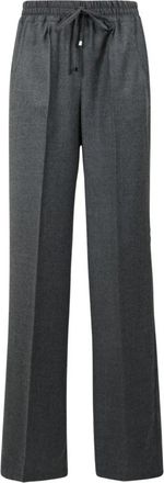 Kiton Wide Broeken - Dames - Wijde Broeken - Grijs - M - Broeken