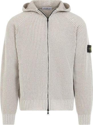 Stone Island Knit Hoodie - Heren - Hoodies - Beige - L - Hoodies & sweatvesten