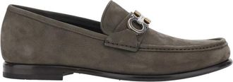 Ferragamo Avril Loafers - Heren - Loafers - Grijs - 44 EU - Leer - Schoenen