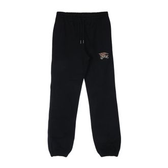 Burberry Broeken, Dames, Zwart, XS, Katoen, EKD Katoenen Joggingbroek
