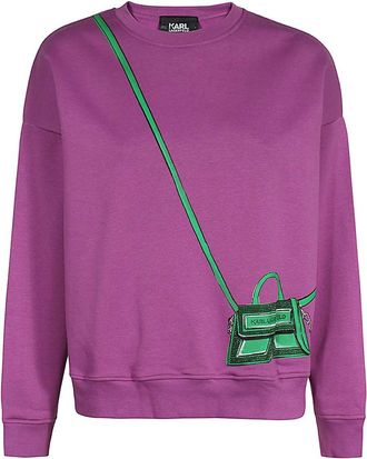 Karl Lagerfeld Printed Crew-neck Sweatshirt